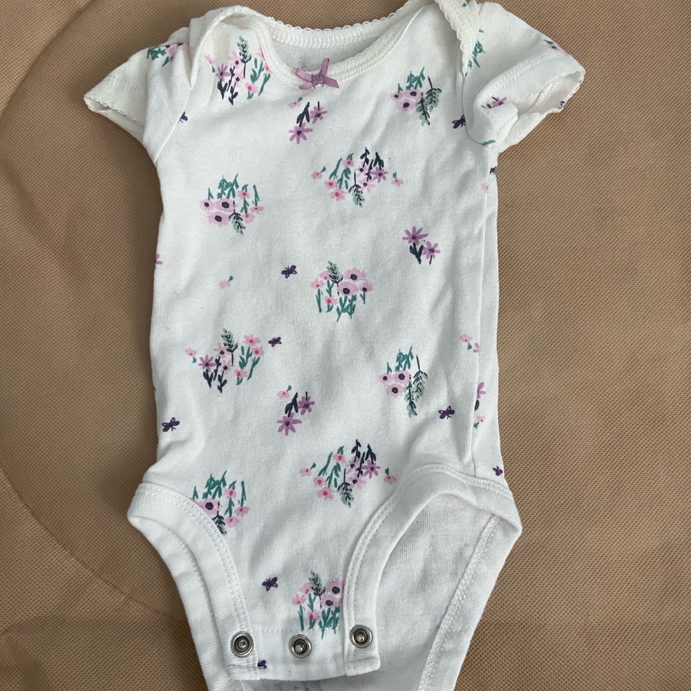 white floral onesie